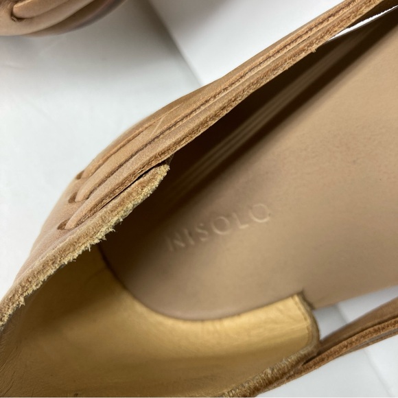 Nisolo Womens Huarache Sandal Flats Artisanal Almond size 9 Leather Upper - Picture 13 of 16